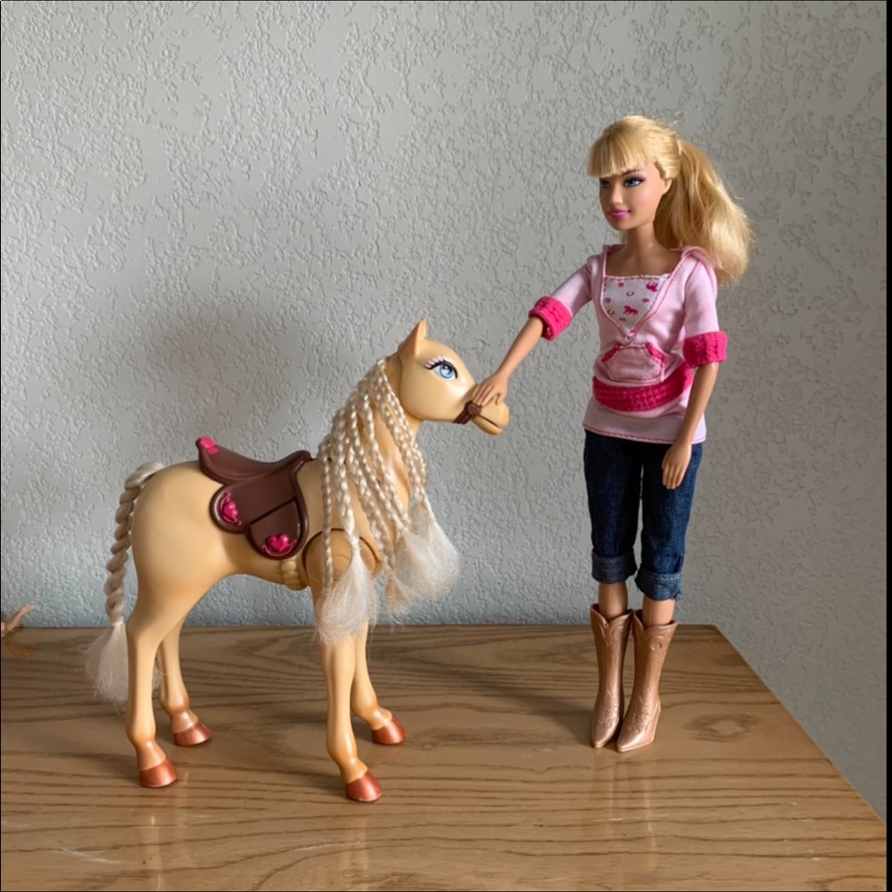 Equestrian Barbie and Pony